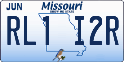 MO license plate RL1I2R