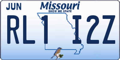 MO license plate RL1I2Z