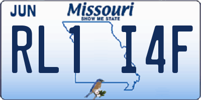 MO license plate RL1I4F