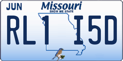 MO license plate RL1I5D