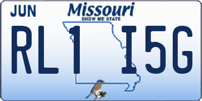 MO license plate RL1I5G