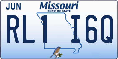 MO license plate RL1I6Q