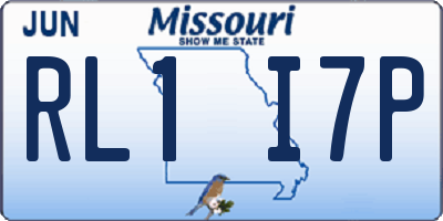 MO license plate RL1I7P