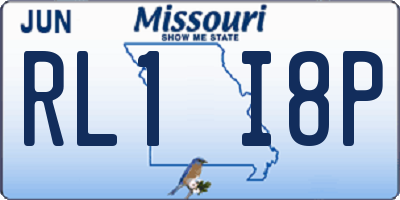 MO license plate RL1I8P