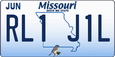 MO license plate RL1J1L