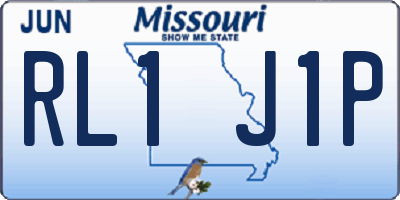 MO license plate RL1J1P