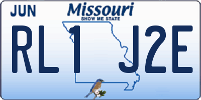 MO license plate RL1J2E