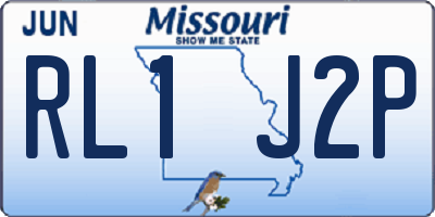 MO license plate RL1J2P