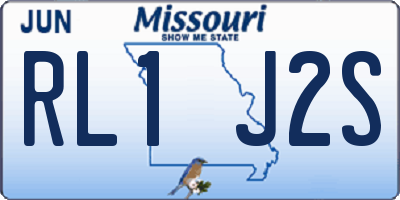 MO license plate RL1J2S