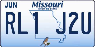 MO license plate RL1J2U