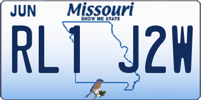 MO license plate RL1J2W