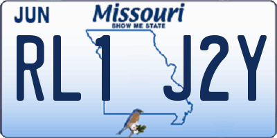 MO license plate RL1J2Y