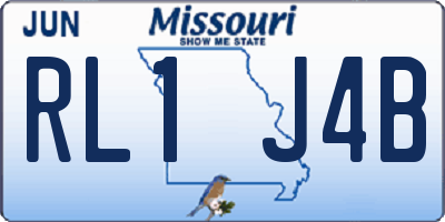 MO license plate RL1J4B