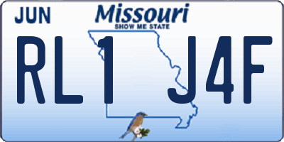 MO license plate RL1J4F