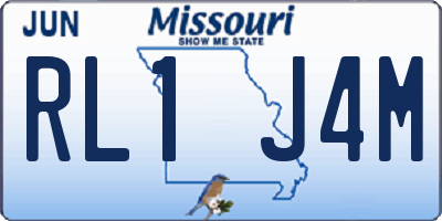 MO license plate RL1J4M