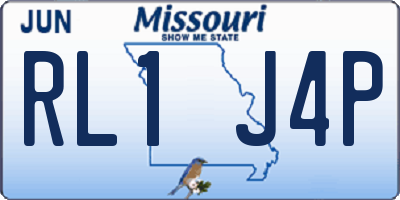MO license plate RL1J4P