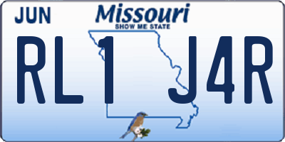 MO license plate RL1J4R