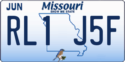MO license plate RL1J5F