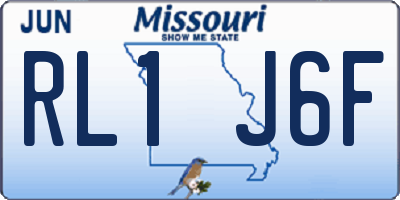 MO license plate RL1J6F