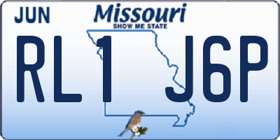 MO license plate RL1J6P
