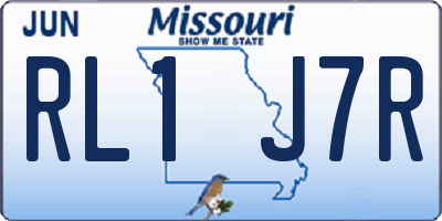 MO license plate RL1J7R