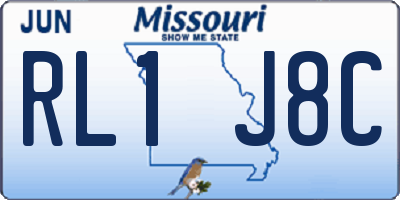 MO license plate RL1J8C