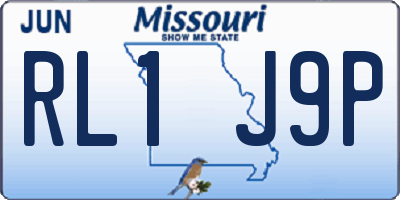 MO license plate RL1J9P