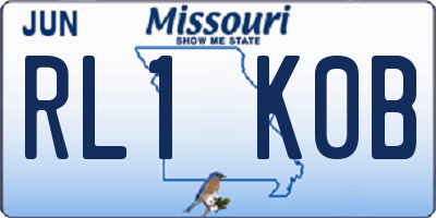 MO license plate RL1K0B