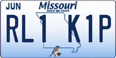 MO license plate RL1K1P