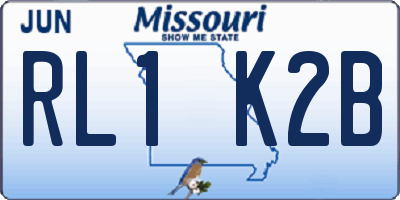 MO license plate RL1K2B