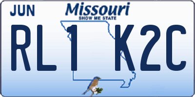 MO license plate RL1K2C