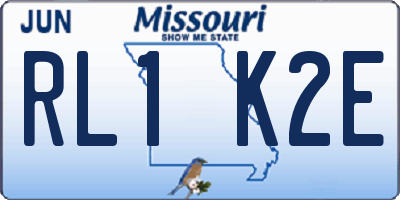 MO license plate RL1K2E