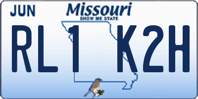 MO license plate RL1K2H