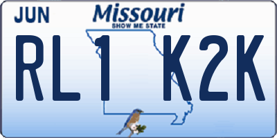 MO license plate RL1K2K