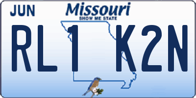 MO license plate RL1K2N