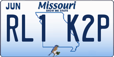 MO license plate RL1K2P