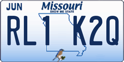 MO license plate RL1K2Q