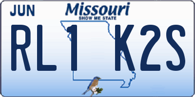 MO license plate RL1K2S