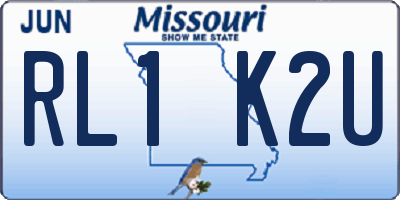MO license plate RL1K2U