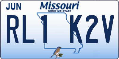 MO license plate RL1K2V
