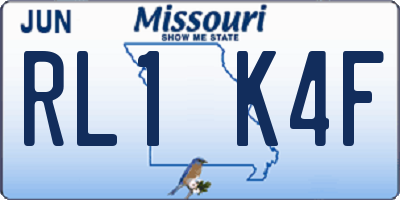 MO license plate RL1K4F