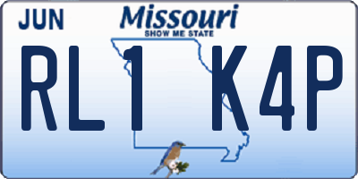MO license plate RL1K4P