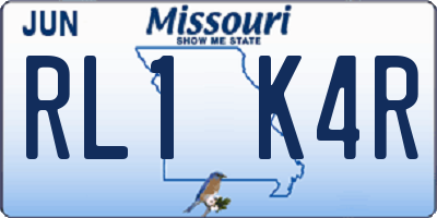 MO license plate RL1K4R
