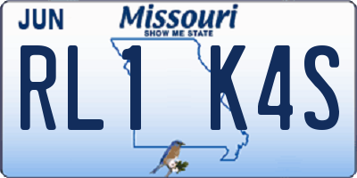 MO license plate RL1K4S