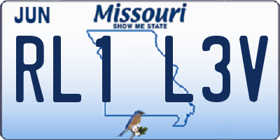 MO license plate RL1L3V