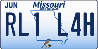 MO license plate RL1L4H