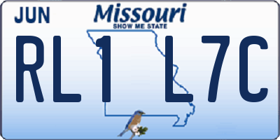 MO license plate RL1L7C