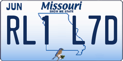 MO license plate RL1L7D