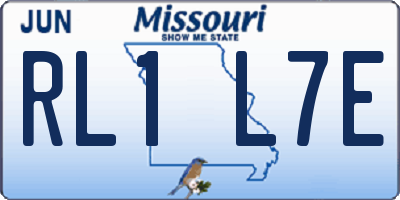 MO license plate RL1L7E