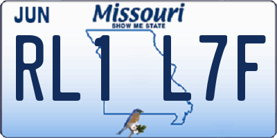 MO license plate RL1L7F
